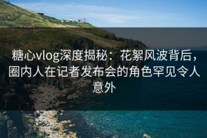 糖心vlog深度揭秘：花絮风波背后，圈内人在记者发布会的角色罕见令人意外